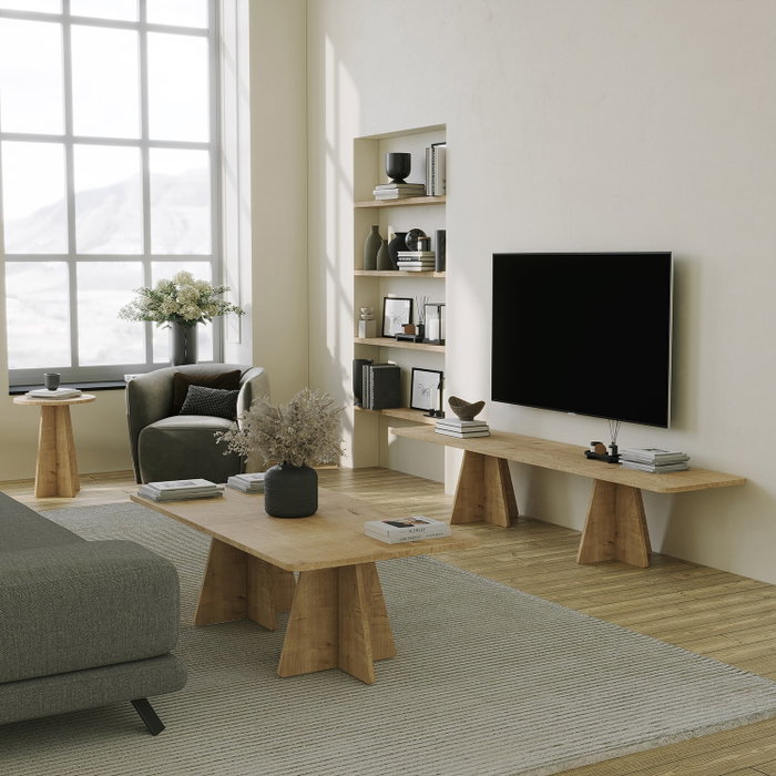 Hanah Home Soporte para TV Mushroom - Sapphire Oak Hanah Home Soporte para TV Mushroom - Sapphire Oak